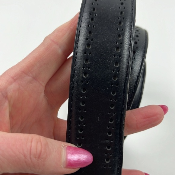 Allen Edmunds Black Leather Belt size 36 - Picture 3 of 9